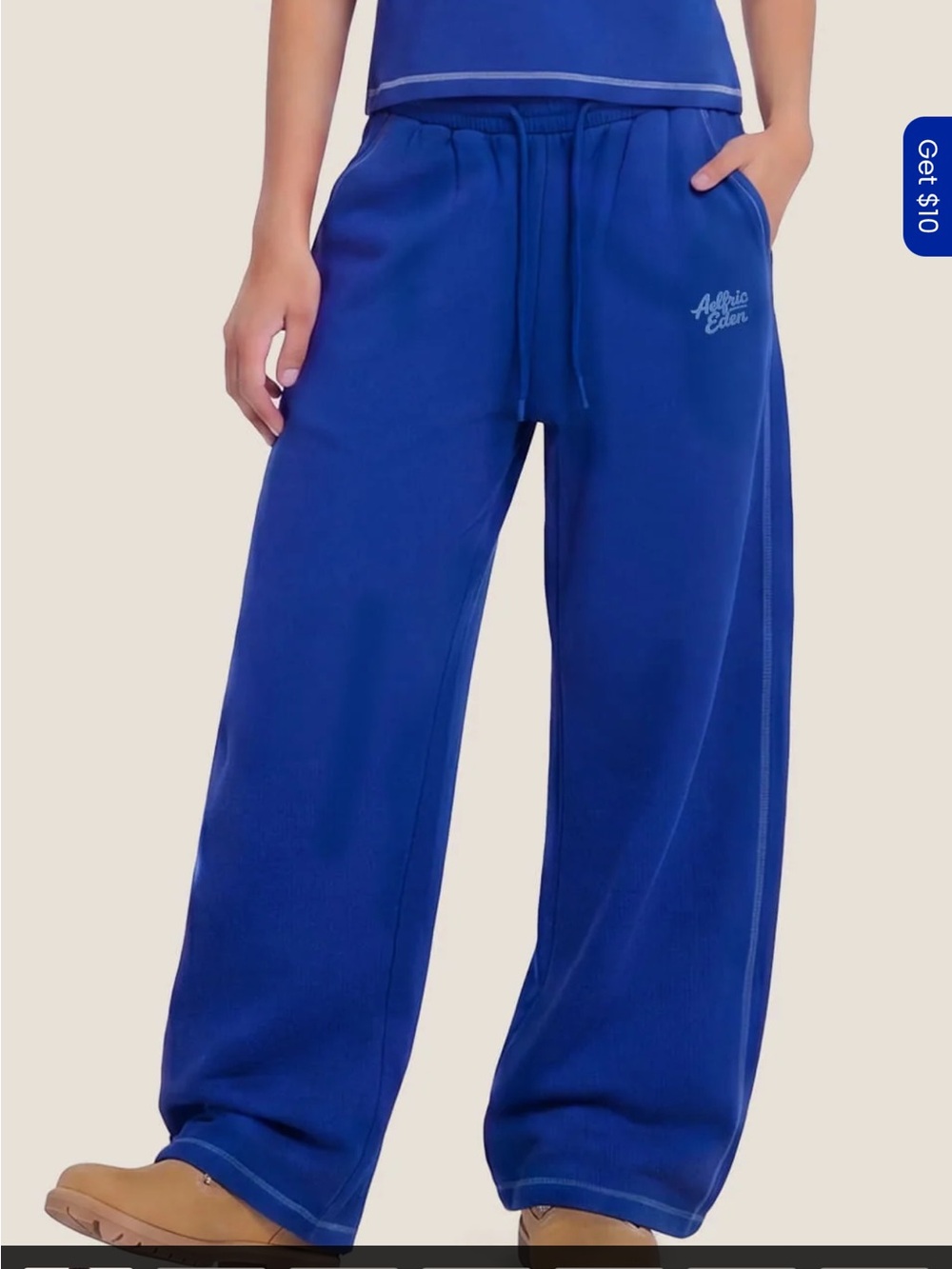 Aelfric Eden Bold Blue Wide-Leg Drawstring Pants